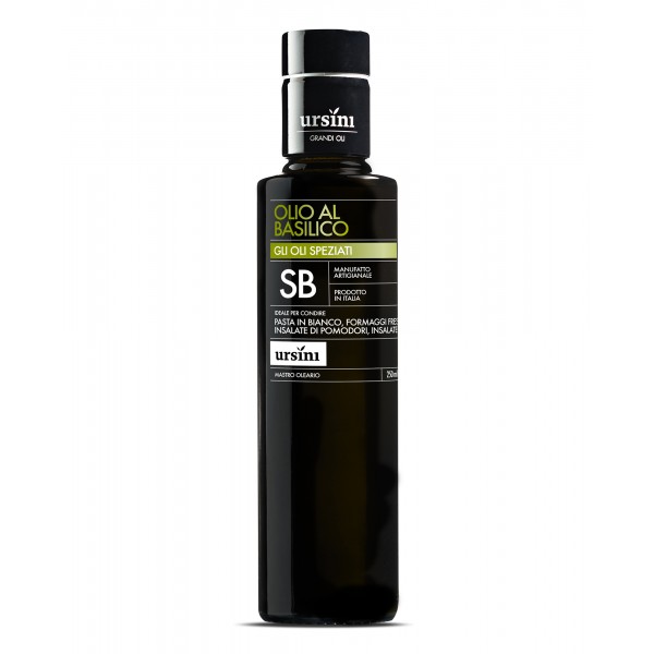 Ursini - Basil Olive Oil - Spiced Oils - Organic Italian Extra Virgin Olive Oil - 250 ml