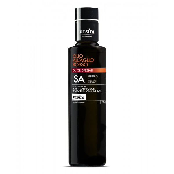 Ursini - Red Garlic Olive Oil - Spiced Oils - Organic Italian Extra Virgin Olive Oil - 250 ml