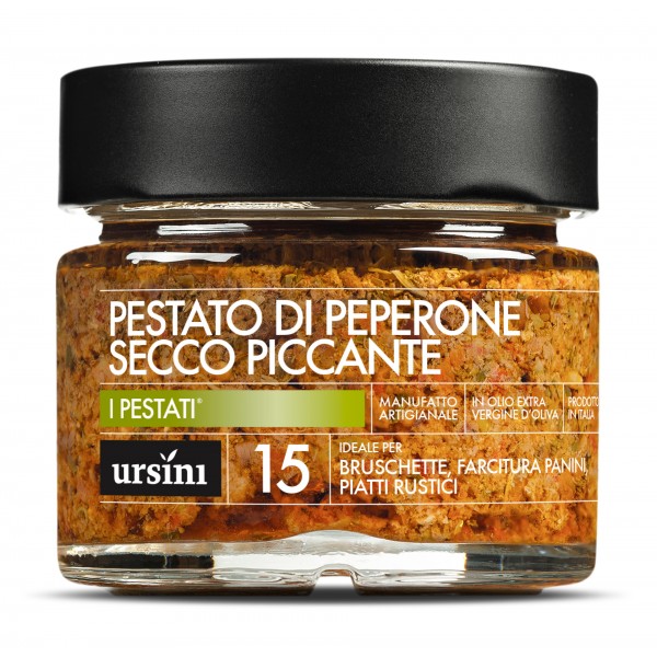Ursini - Dried Hot Peppers Pestato - 15 - Pestati® - Organic Italian Extra Virgin Olive Oil