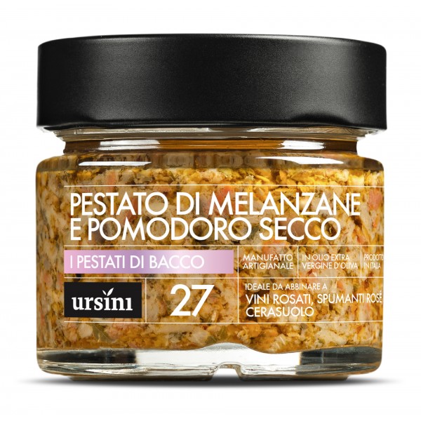 Ursini - Eggplants and Dried Tomato Pestato - 27 - Pestati di Bacco® - Organic Italian Extra Virgin Olive Oil