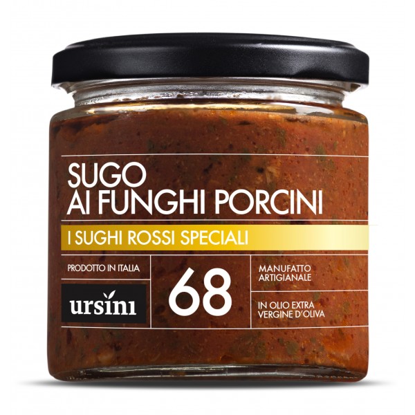 Ursini - Porcini Mushrooms Sauce - 68 - Special Red - Sauces - Organic Italian Extra Virgin Olive Oil