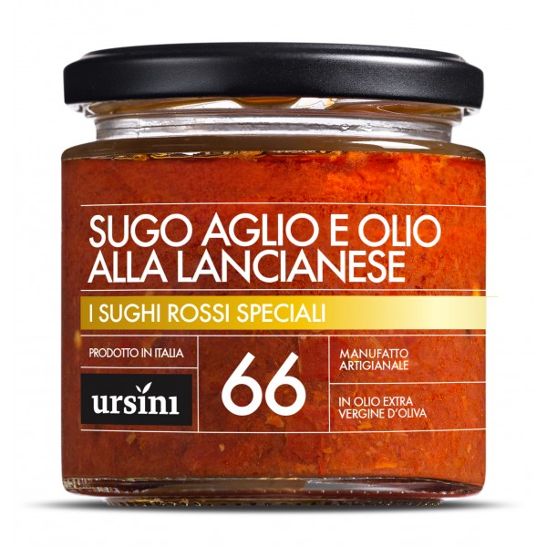 Ursini - “Lancianese” Garlic and Oil Sauce - 66 - Special Red - Sauces - Organic Italian Extra Virgin Olive Oil