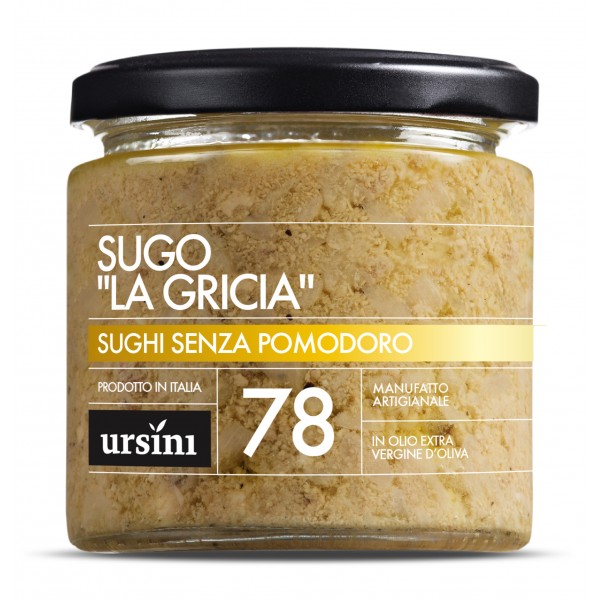 Ursini - Sugo "La Gricia" - 78 - I Senza Pomodoro - Sughi - Olio Extravergine di Oliva Italiano