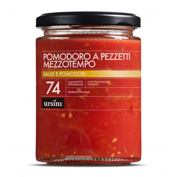 Ursini - Pomodoro a Pezzetti Mezzotempo - 74 - Salse e Pomodori - Sughi - Olio Extravergine di Oliva Italiano