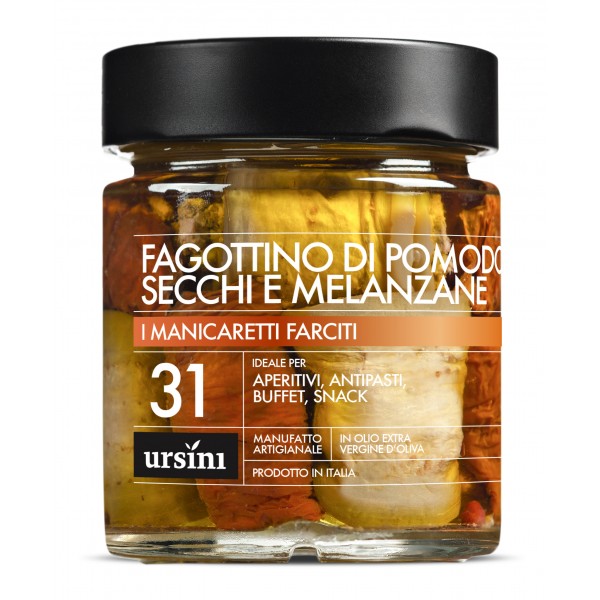Ursini - Dried Tomatoes and Eggplants Rolls - 31 - Stuffed - Delicacies - Organic Italian Extra Virgin Olive Oil
