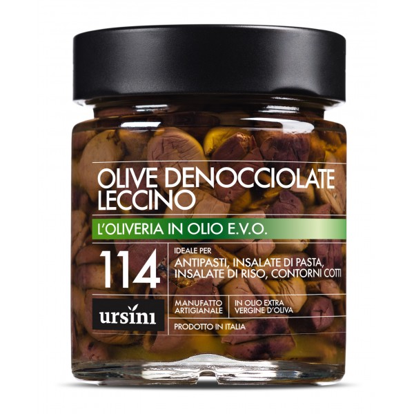 Ursini - Olive Leccino Denocciolate - 114 - In Olio Extravergine - Oliveria - Olio Extravergine di Oliva Italiano