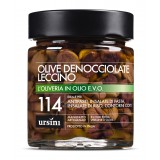 Ursini - Leccino Pitted Olives - 114 - In Extra Virgin Oil - Olives - Organic Italian Extra Virgin Olive Oil