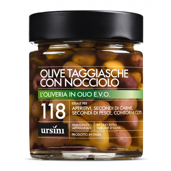 Ursini - Taggiasche Whole Olives - 118 - In Extra Virgin Oil - Olives - Organic Italian Extra Virgin Olive Oil