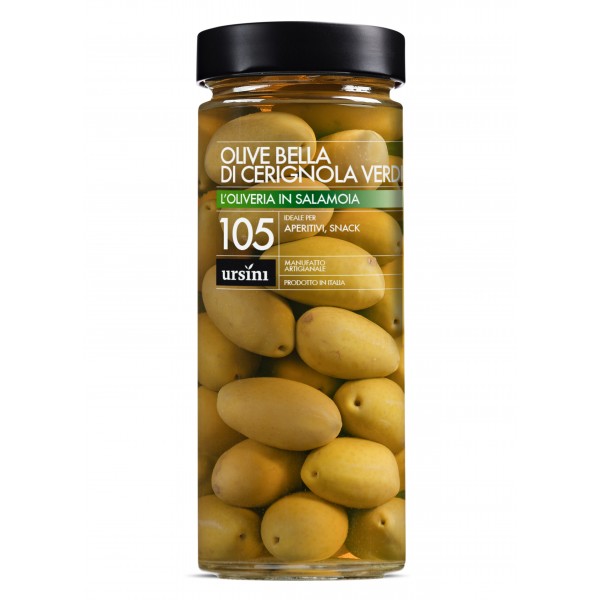 Ursini - “Bella di Cerignola” Olives - 105 - In Brine - Olives - Italian Olives