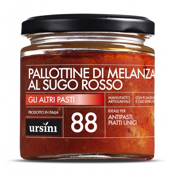 Ursini - Pallottine di Melanzane al Sugo Rosso - 88 - Altri Pasti - Olio Extravergine di Oliva Italiano