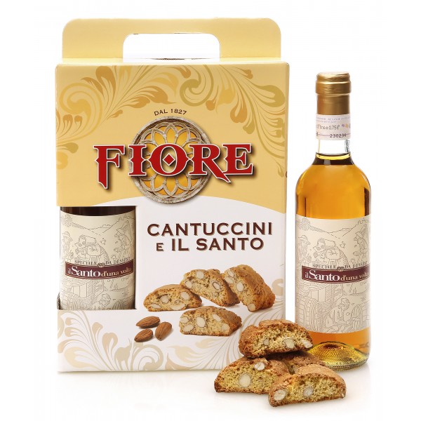 Fiore - Panforte of Siena since 1827 - Traditional Tuscany Cantuccini with Il Santo - Pastry - Gift Box