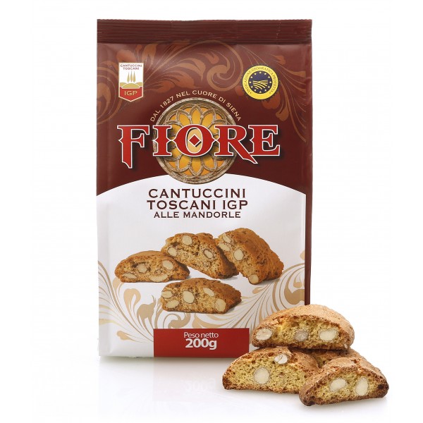 Fiore - Panforte of Siena since 1827 - Cantuccini Toscani I.G.P. with Almonds - Pastry - Box - 200 g