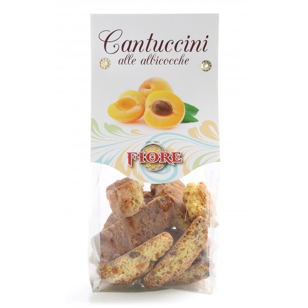 Fiore - Panforte di Siena dal 1827 - Cantuccini alle Albicocche - Pasticceria - Confezione Cavallotto - 200 g
