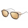 Thom Browne - Occhiali da Sole a Maglia Laterale Neri e Oro - Thom Browne Eyewear