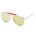 Thom Browne - Gold Aviators with Mirrored Lens Sunglasses - Thom Browne Eyewear