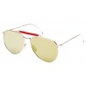 Thom Browne - Gold Aviators with Mirrored Lens Sunglasses - Thom Browne Eyewear