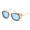 Thom Browne - Navy & Gold Mesh Side Sunglasses - Thom Browne Eyewear