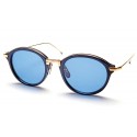 Thom Browne - Round Navy & Gold Sunglasses - 18K Gold - Thom Browne Eyewear