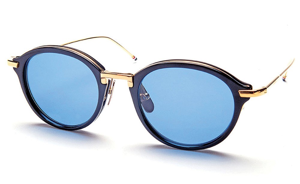＼半額SALE／ Navy Round - Browne Thom & Thom - Gold 18K - Sunglasses Gold 小物