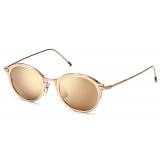 Thom Browne - White Gold & Dark Brown Sunglasses - Thom Browne Eyewear
