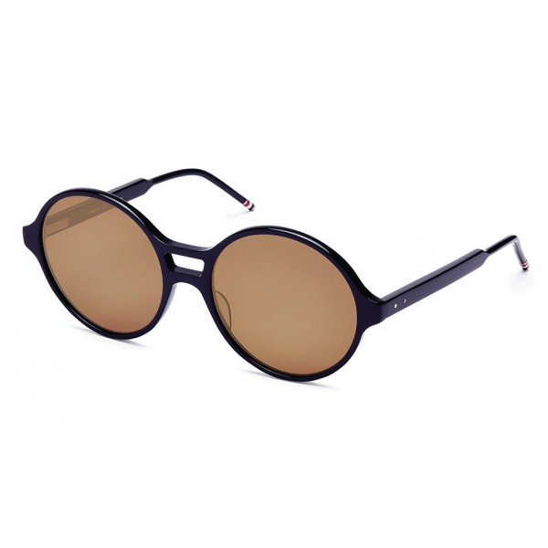 Thom Browne - Round Dark Brown Sunglasses - Thom Browne Eyewear