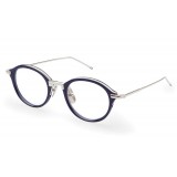 Thom Browne - Navy & Silver Optical Glasses - Thom Browne Eyewear