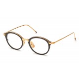 Thom Browne - Round Black & Yellow Gold Optical Glasses - Thom Browne Eyewear
