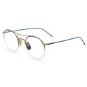 Thom Browne - Occhiali da Vista in Oro 18K e Smalto Blu Marino - Thom Browne Eyewear