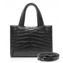 Ammoment - Vesper Bag Small in Coccodrillo - Nero - Borsa in Pelle di Alta Qualità Luxury