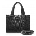 Ammoment - Vesper Bag Small in Pitone - Nero - Borsa in Pelle di Alta Qualità Luxury