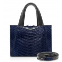 Ammoment - Vesper Bag Small in Pitone - Navy - Borsa in Pelle di Alta Qualità Luxury