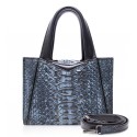 Ammoment - Vesper Bag Small in Python - Moxi Black - Luxury High Quality Leather Bag