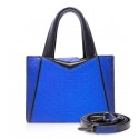 Ammoment - Vesper Bag Small in Pitone - Blu Petalo - Borsa in Pelle di Alta Qualità Luxury