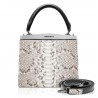 Ammoment - Jena Handbag Small in Pitone - Roccia - Borsa in Pelle di Alta Qualità Luxury