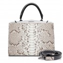 Ammoment - Jena Handbag Large in Python - Roccia - Luxury High Quality Leather Bag