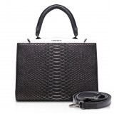 Ammoment - Jena Handbag Large in Pitone - Rosa Pepita - Borsa in Pelle di Alta Qualità Luxury