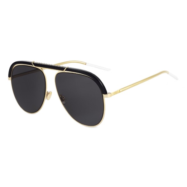 dior sunglasses black and gold