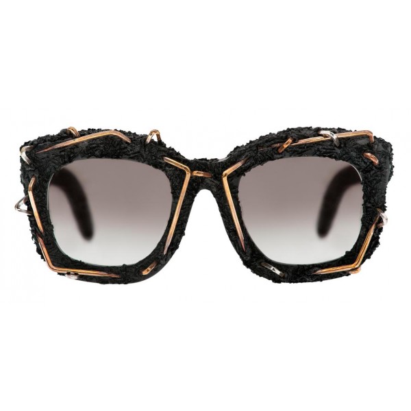 Kuboraum - Mask B2 - Opera - Black Matt, Silver & Bronze - B2 BM OP - Sunglasses - Kuboraum Eyewear
