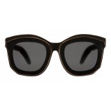 Kuboraum - Mask B2 - Gold Bordered - B2 BM BT GoldB - Sunglasses - Kuboraum Eyewear