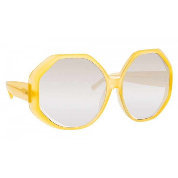 Linda Farrow - 780 C5 Oversized Sunglasses - Yellow - Linda Farrow Eyewear