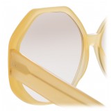 Linda Farrow - Occhiali da Sole Oversize 780 C5 - Giallo - Linda Farrow Eyewear