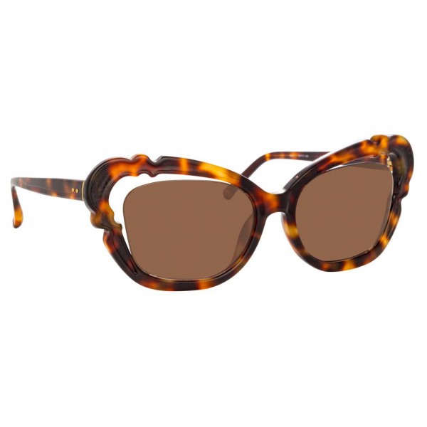 Linda Farrow - 824 C2 Cat Eye Sunglasses - Tortoise - Linda Farrow Eyewear