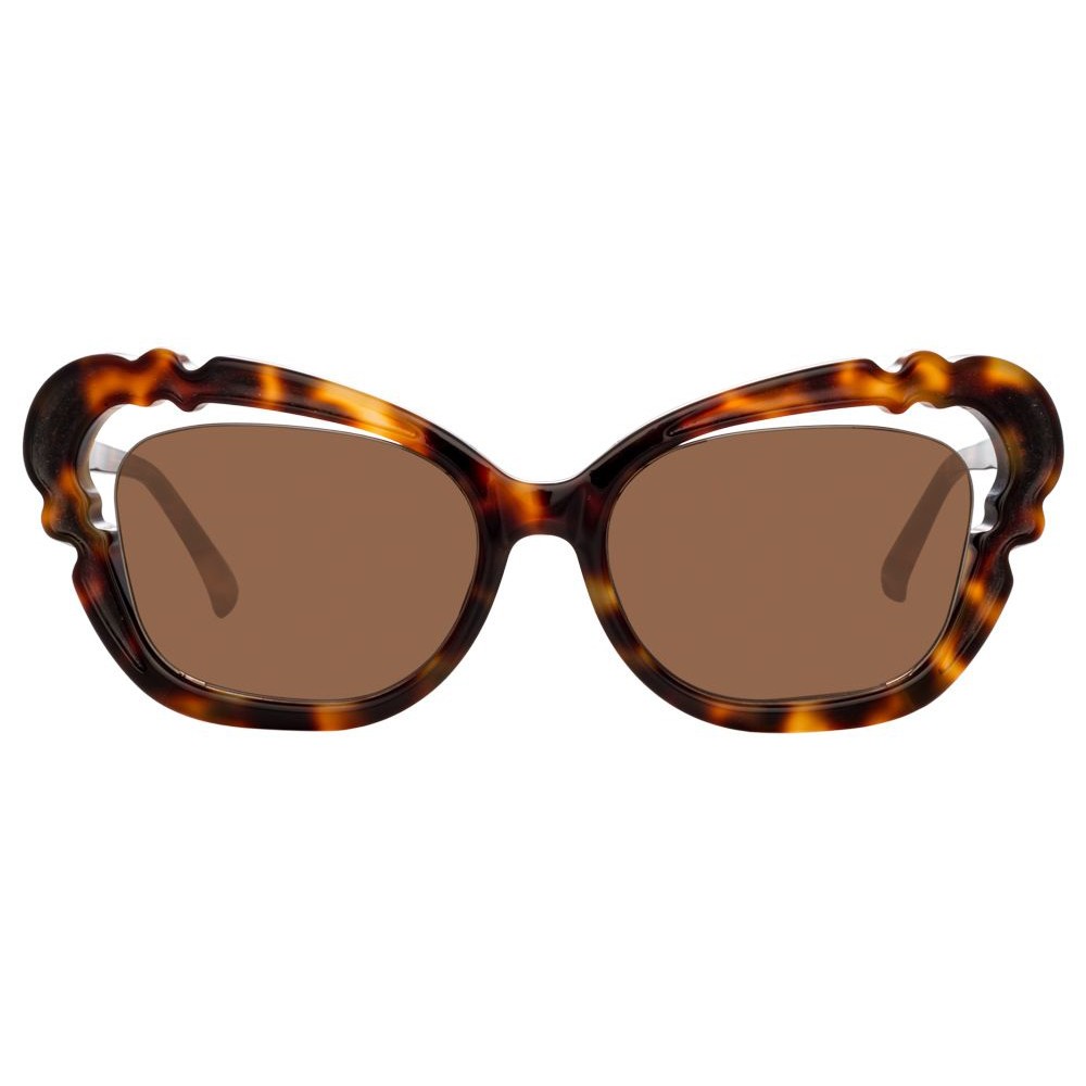 Linda Farrow - 824 C2 Cat Eye Sunglasses - Tortoise - Linda Farrow