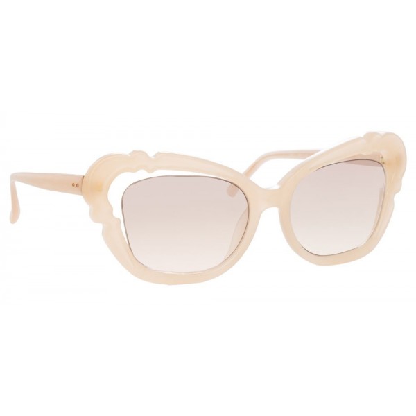 Linda Farrow - Occhiali da Sole Cat Eye 824 C3 - Latte - Linda Farrow Eyewear