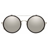 Linda Farrow - 741 C4 Round Sunglasses - Black & Titanium - Linda Farrow Eyewear
