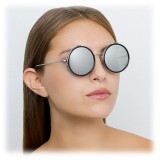 Linda Farrow - 741 C4 Round Sunglasses - Black & Titanium - Linda Farrow Eyewear
