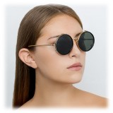 Linda Farrow - 741 C1 Round Sunglasses - Black & Gold - Linda Farrow Eyewear