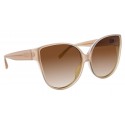 Linda Farrow - 656 C8 Cat Eye Sunglasses - Milky Tobacco - Linda Farrow Eyewear