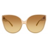 Linda Farrow - 656 C8 Cat Eye Sunglasses - Milky Tobacco - Linda Farrow Eyewear