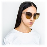 Linda Farrow - 656 C8 Cat Eye Sunglasses - Milky Tobacco - Linda Farrow Eyewear